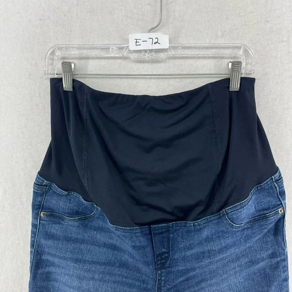 High Waist Denim Maternity Shorts - Blue - Picture 7 of 7